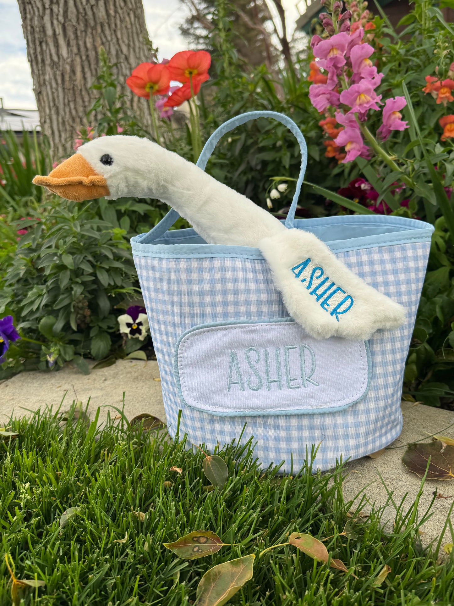 Embroidered Easter Goose