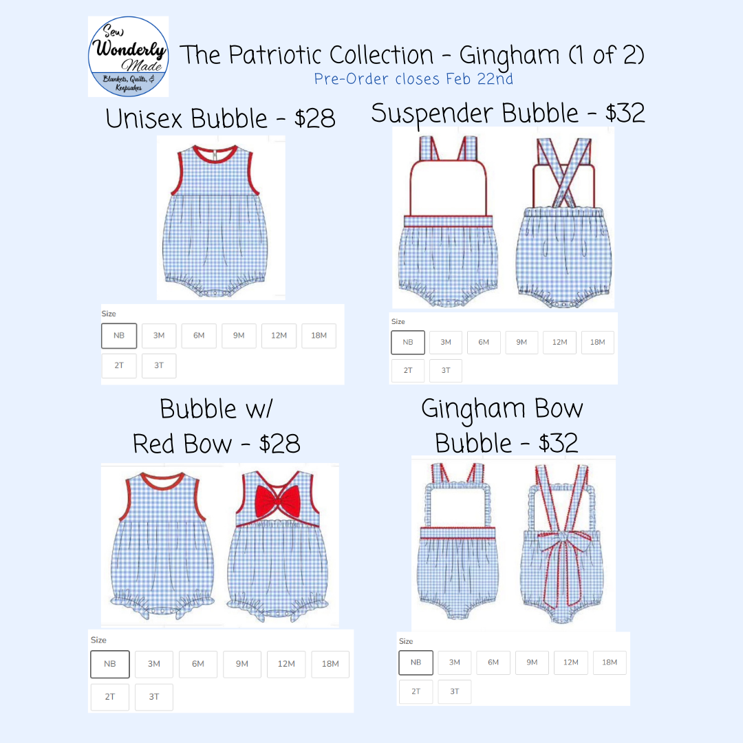 [On Hand Inventory] The Patriotic Collection - Gingham