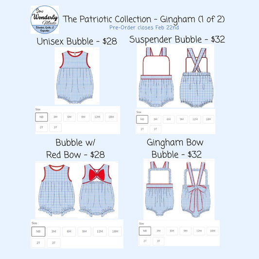[On Hand Inventory] The Patriotic Collection - Gingham