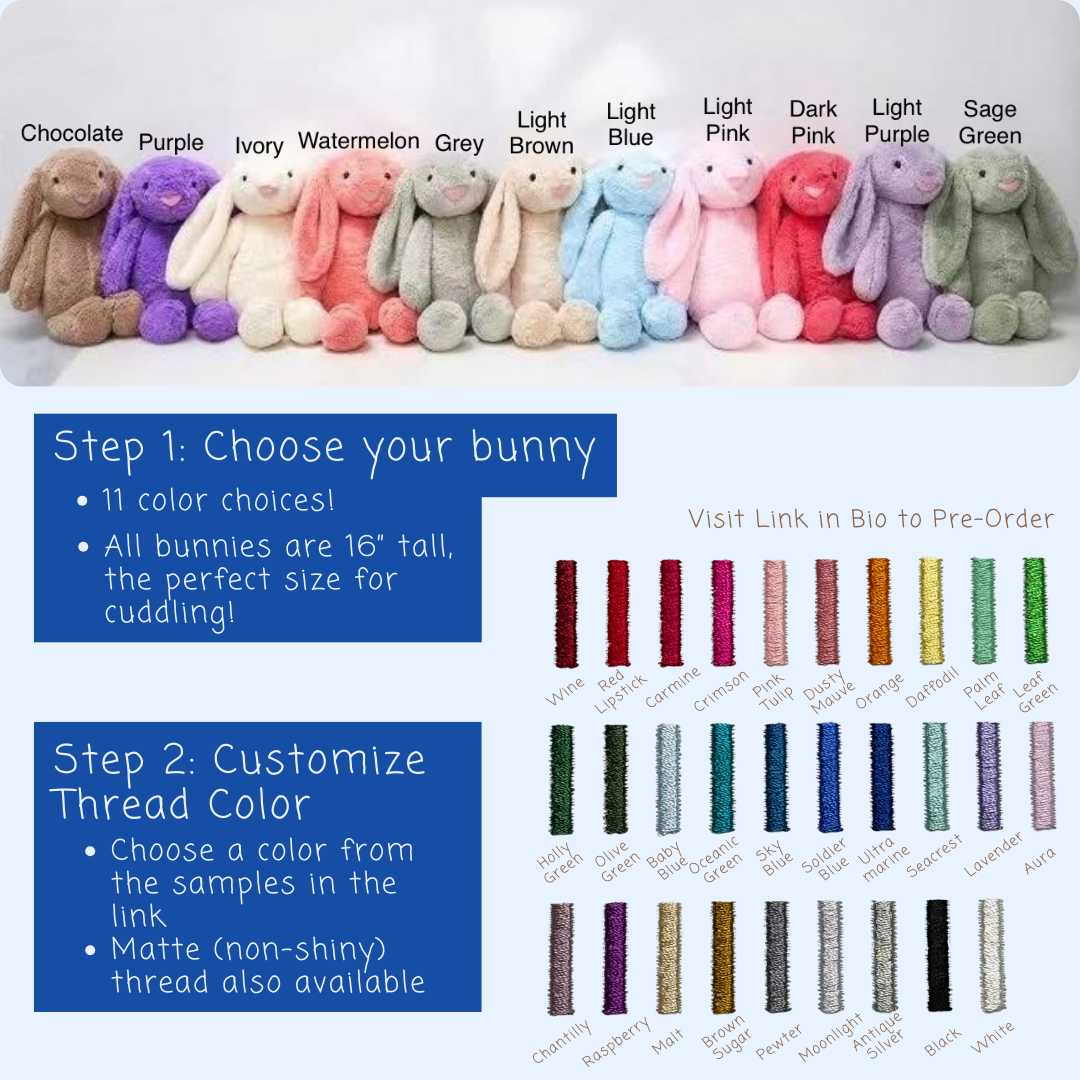 [In Stock] 16” Personalized Easter Bunnies