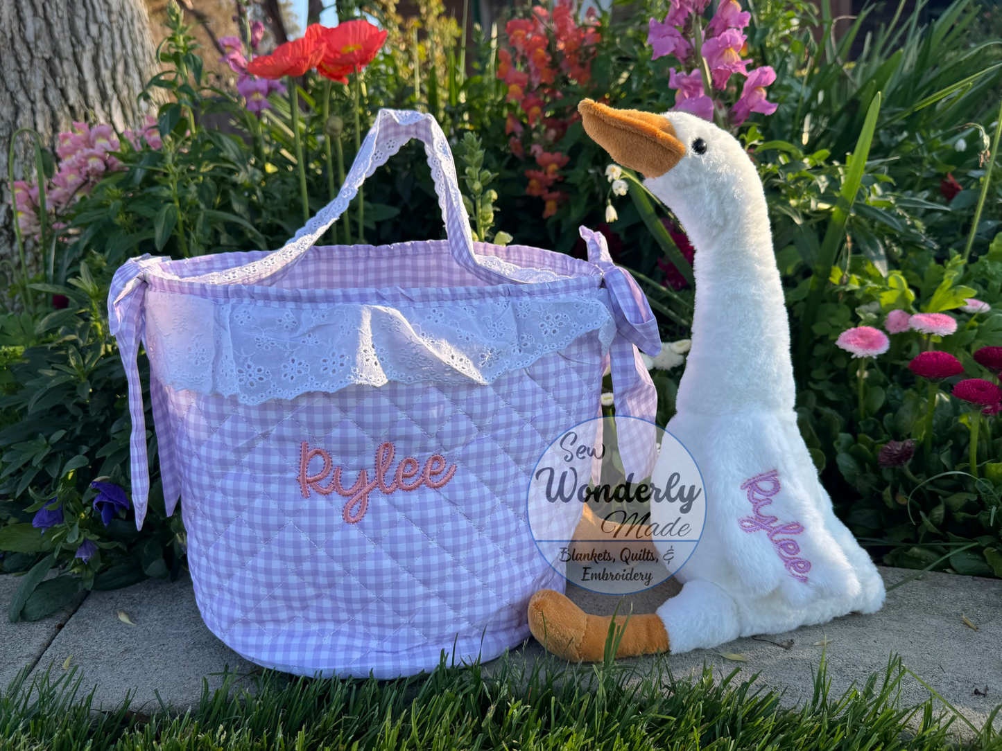 Embroidered Easter Goose