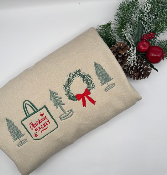 Christmas Market Sand Crewneck