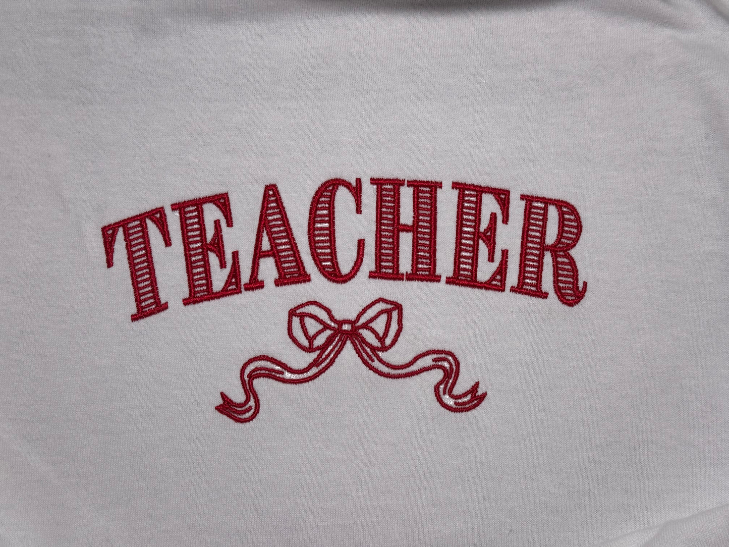 Embroidered Bow Crewneck