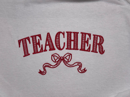Embroidered Bow Crewneck