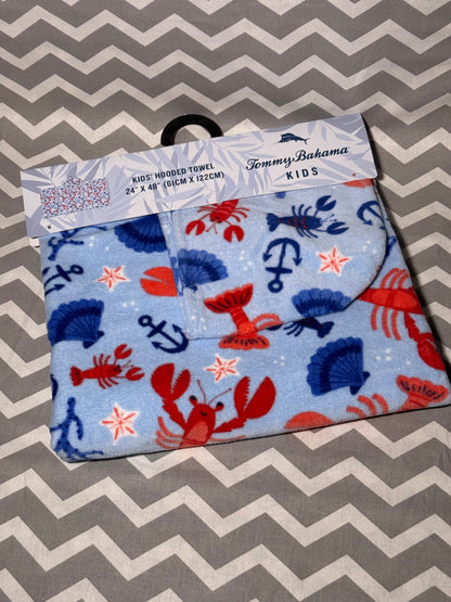 Embroidered Beach Towel - Kids Hooded