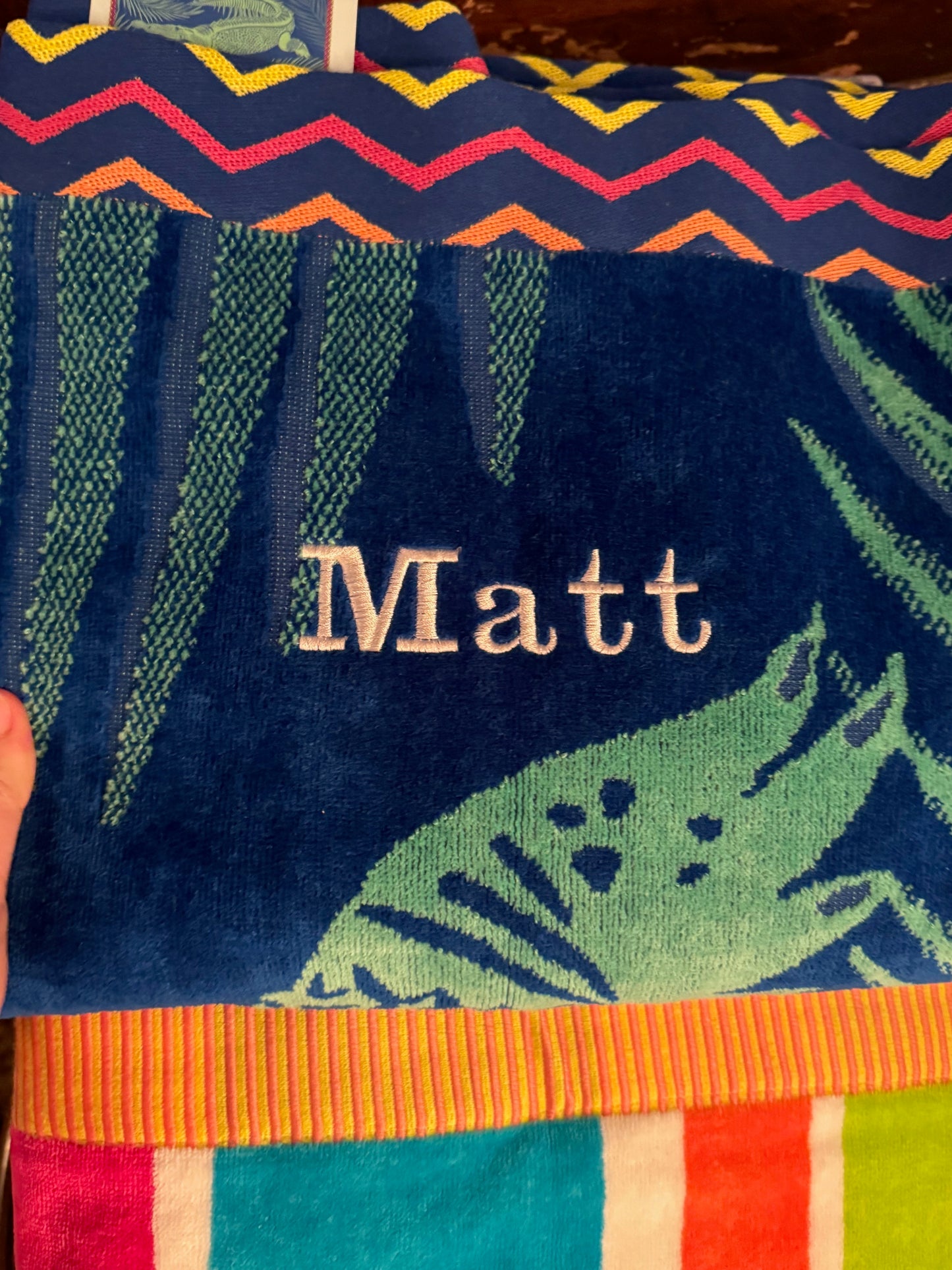 Embroidered Beach Towel - Kids Hooded