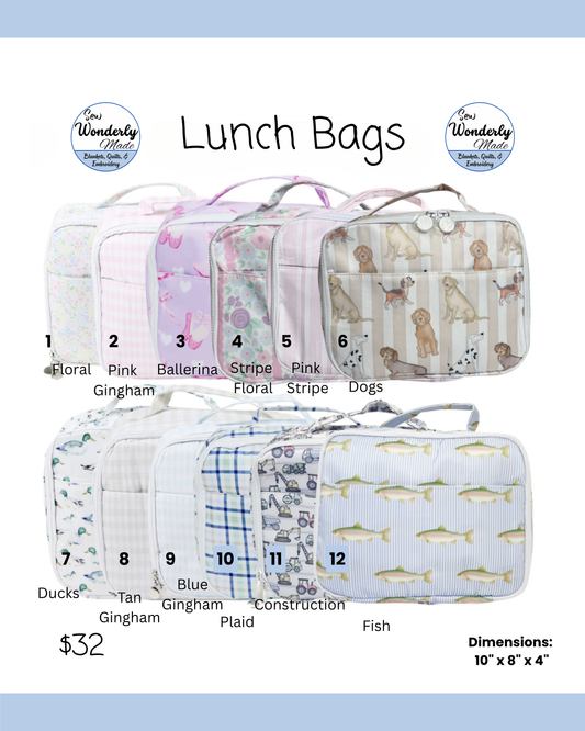[Back 2 School] Lunch Bags
