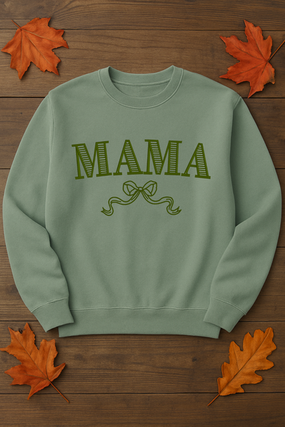 Embroidered Bow Crewneck