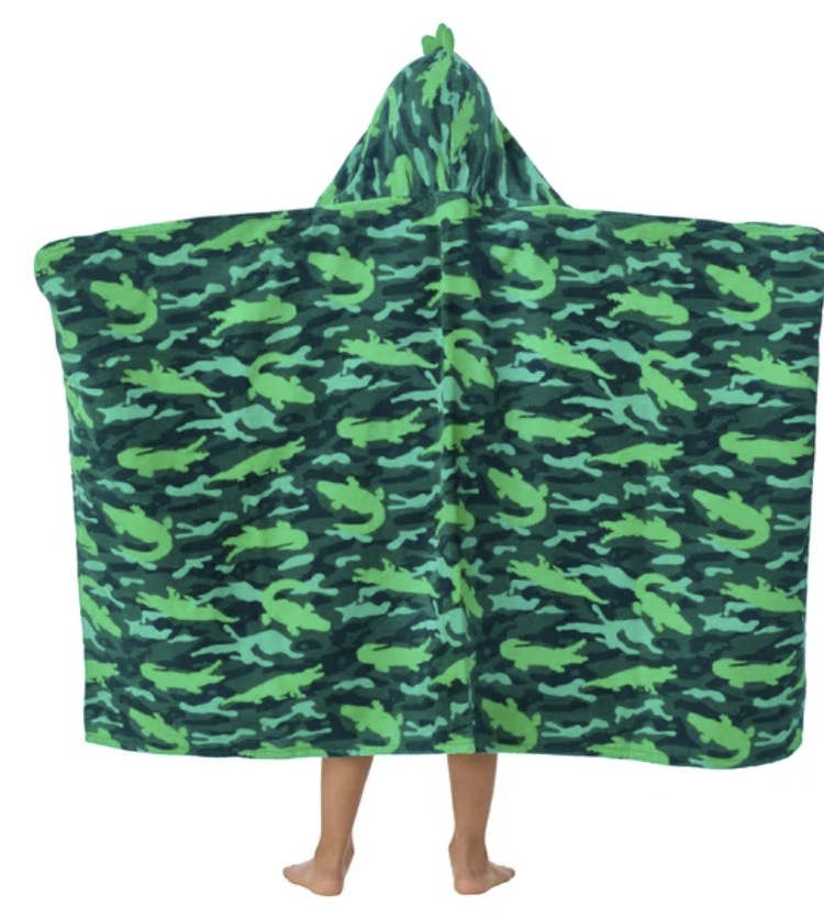 Embroidered Beach Towel - Kids Hooded