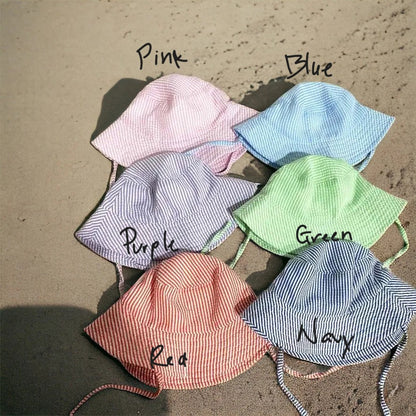 Seersucker Sun Hat
