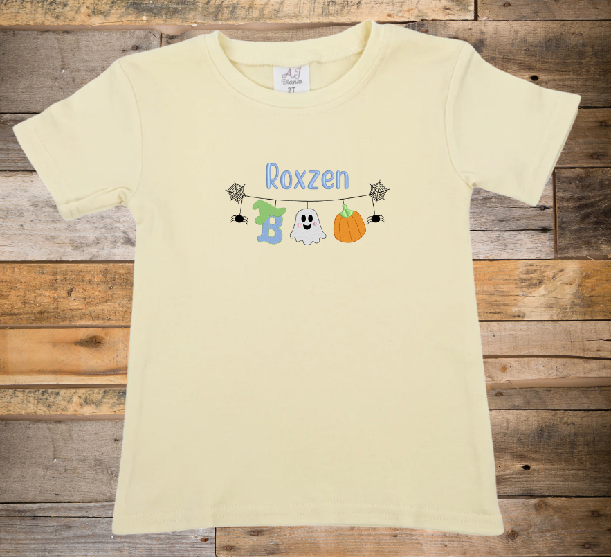 Kids & Toddler Halloween Embroidered T-Shirt
