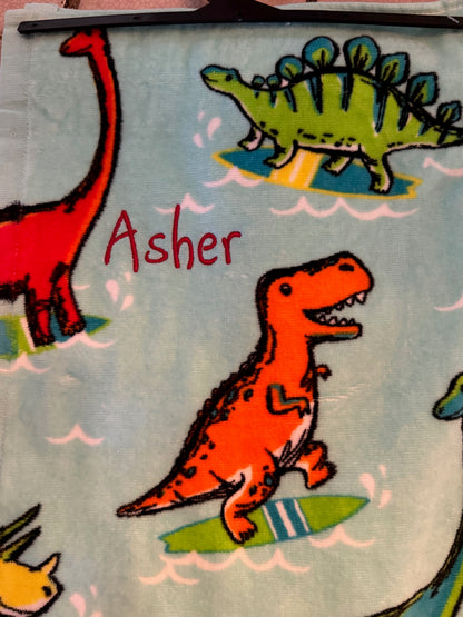 Embroidered Beach Towel - Kids Hooded
