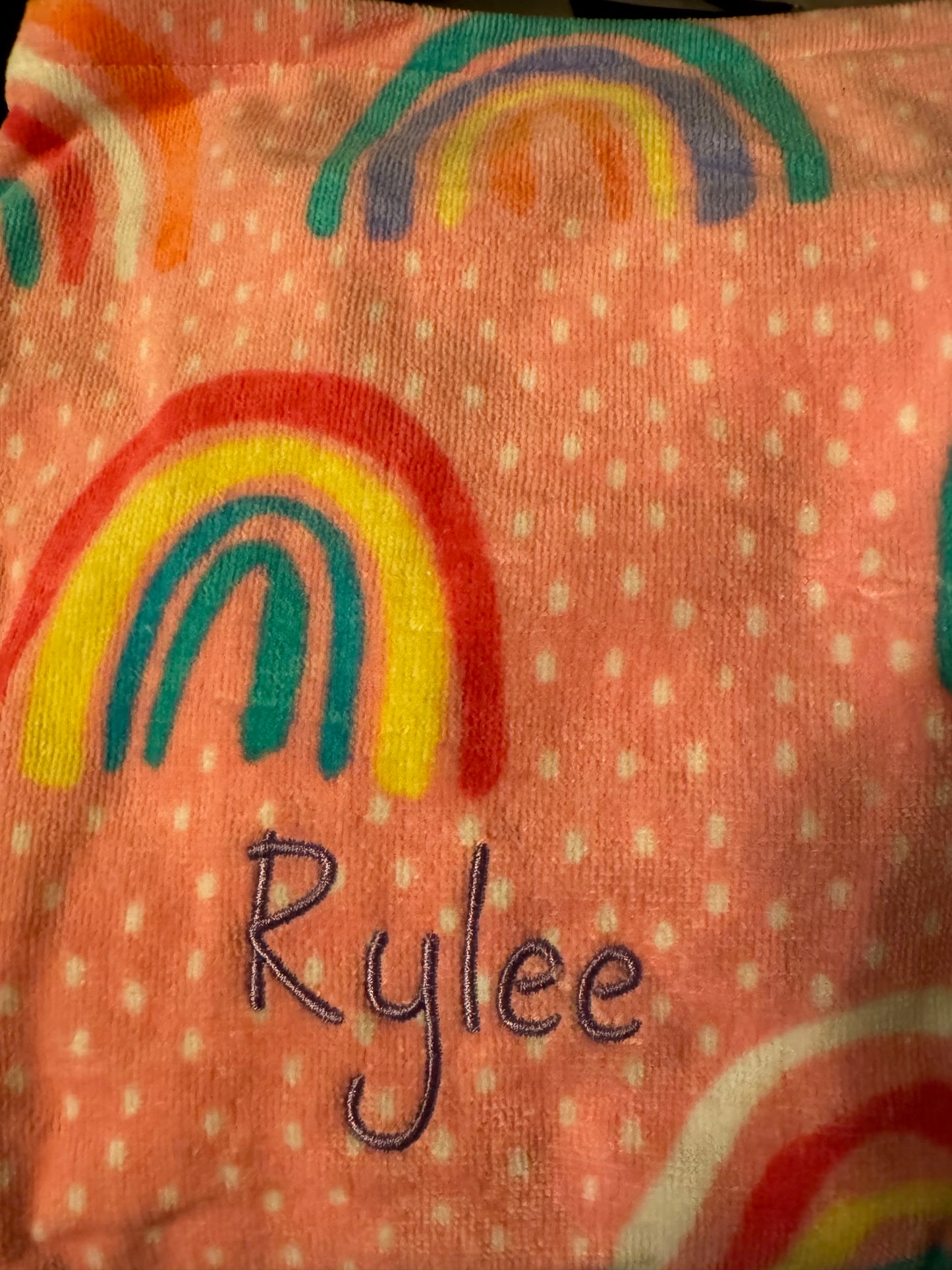 Embroidered Beach Towel - Kids Hooded